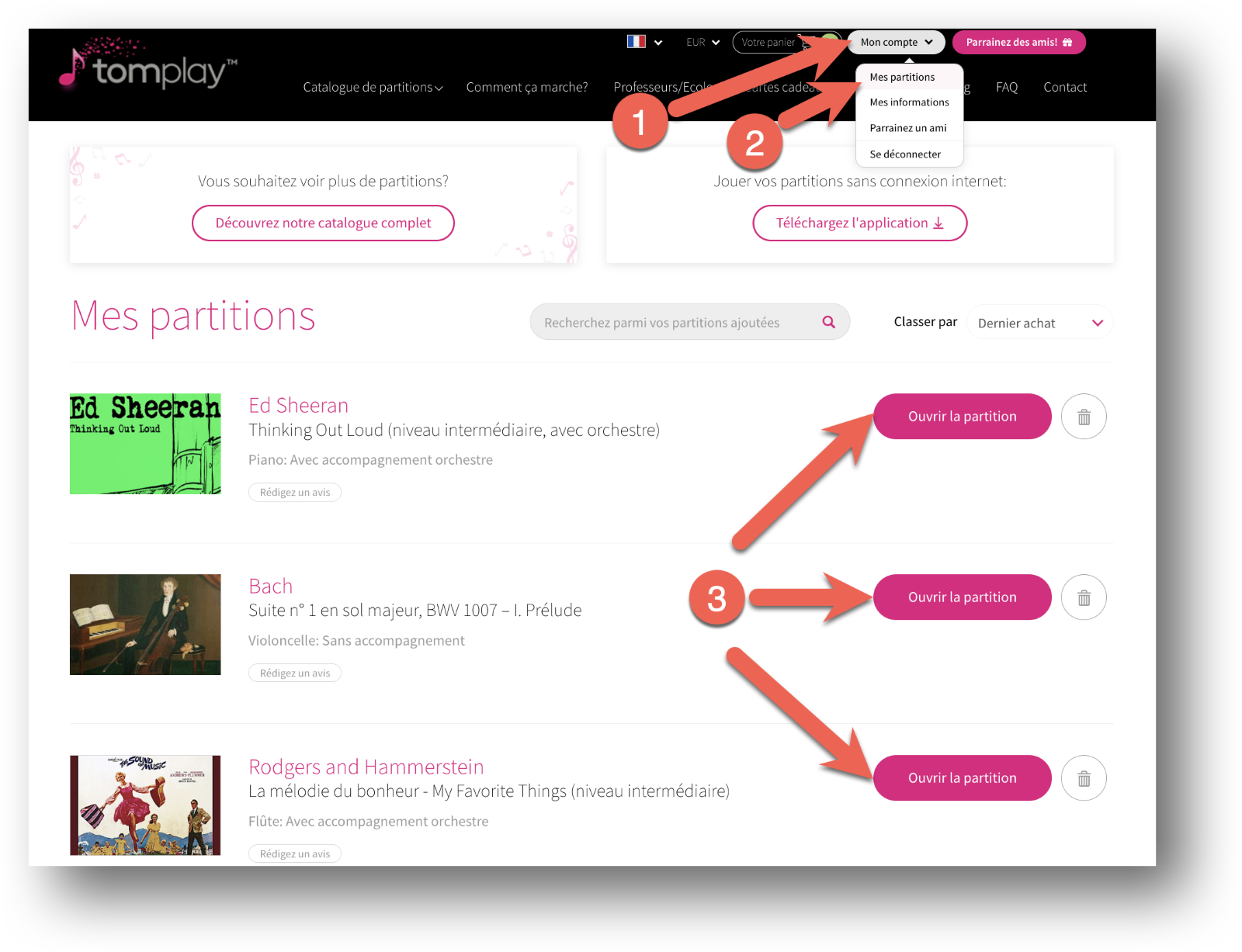 J’ai souscrit un essai gratuit ou un abonnement, comment ouvrir des